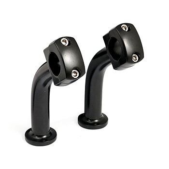 RISERS SVARTA 5" HÖGA, 2" PULLBACK, FÖR 1" STYREN, ELLER FÖR 22 MM. STYREN MED MELLANLÄGG