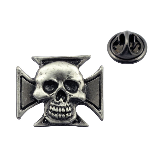 DÖDSKALLE / MALTESE KORS EMBLEM I METALL
