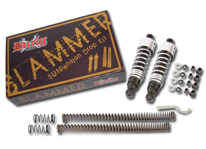 SÄNKNINGSSATS FRAM/BAK 10,5" HD SPORTSTER 1988-03, BURLY SLAMMERKIT 