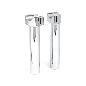 RISERS 6" HÖGA KROMADE FÖR 1" STYRE, BULTAR MEDFÖLJER. ANVÄNDES IHOP MED HD:s ORIGINAL ÖVERFALL