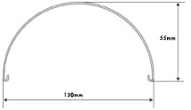 BAKSKÄRM 5" POLERAD ROSTFRITT STÅL C-PROFIL FÖR 18"-19" HJUL
