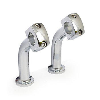 RISERS KROMADE 5" HÖGA, 2" PULLBACK, FÖR 1" STYREN, ELLER FÖR 22 MM. STYREN MED MELLANLÄGG