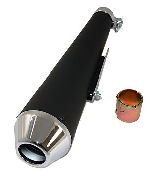LJUDDÄMPARE MINIZOOM SVART MED KROMAD KONA