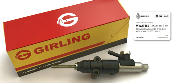 HUVUD BROMS CYLINDER BAK KOMPL TRIUMPH -1983, GIRLING ORIGINAL