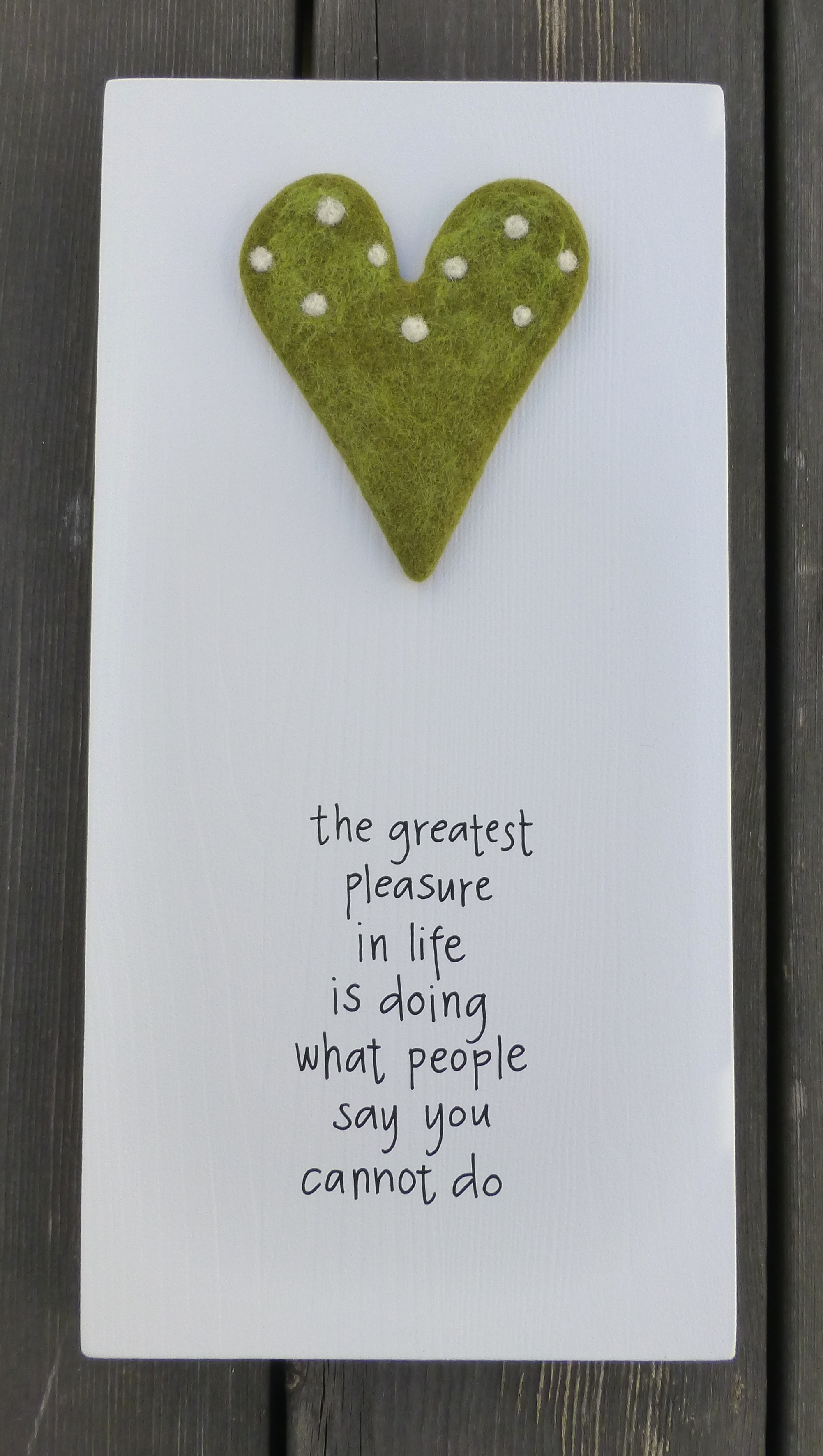 the greatest pleasure in life is doing what people say you cannot do