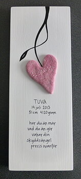 Doptavla / födelsetavla personlig beställning