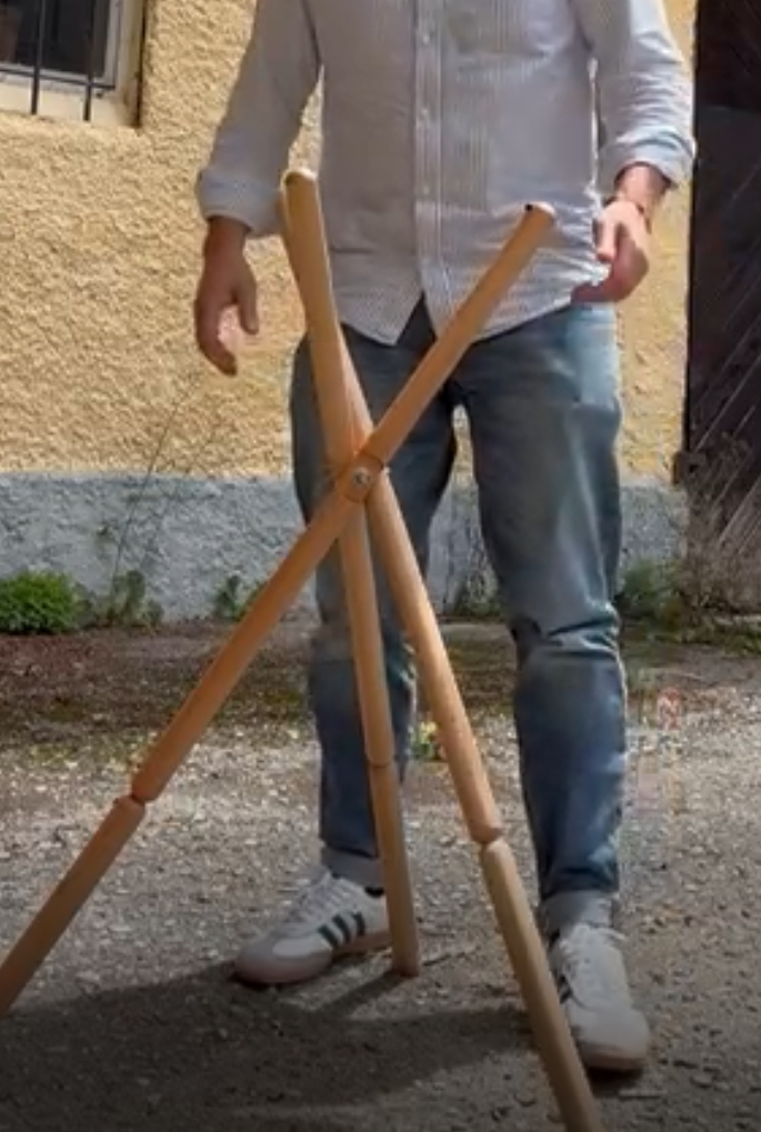 PATERA Soporte para handpan madera de haya 2 en 1