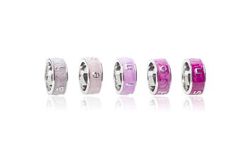 Pink Ribbon Pendant Rings L