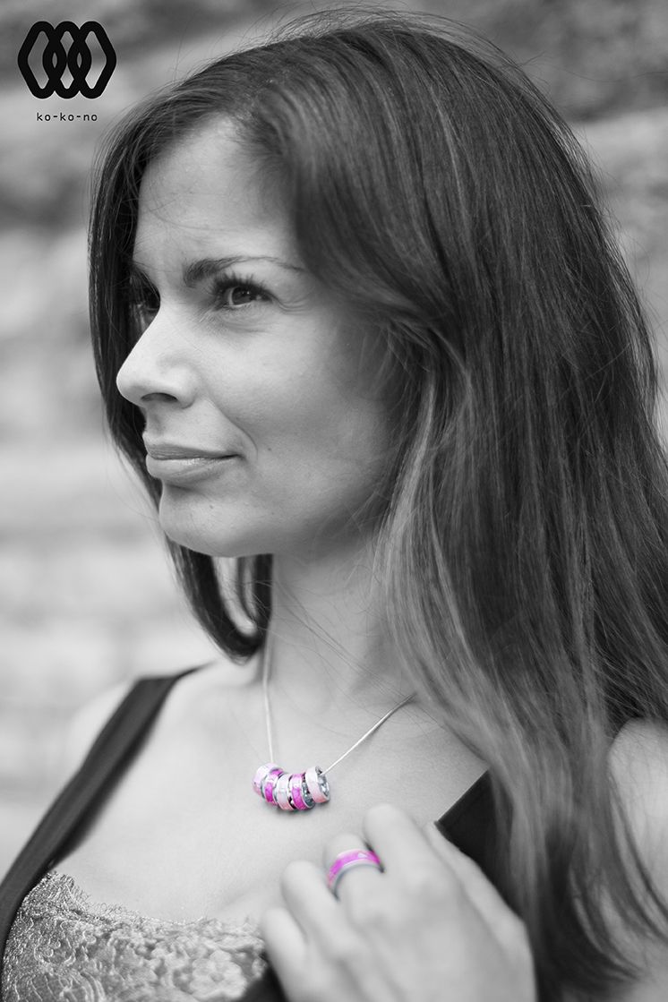 Pink Ribbon Pendant Rings S - 2