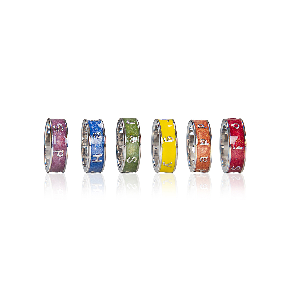 Rainbow Pendant Rings S