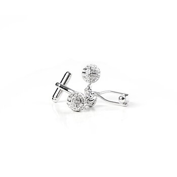 Swarovski Crystal Knot Cufflinks