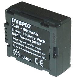 Batteri motsvarande Hitachi DVBP-07|Panasonic CGA-DU07
