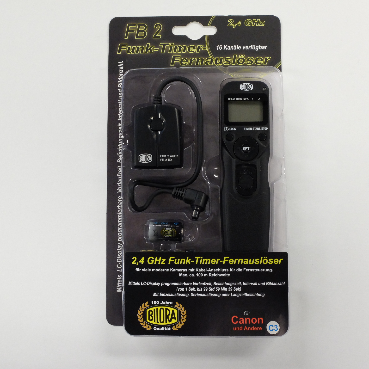 Bilora Fjärrutlösare med timer Canon FB-2