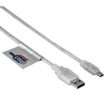 Hama Kabel USB A-Mini B 1,8m Transparent ST (FOTO) 