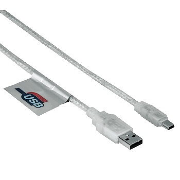 Hama Kabel USB A-Mini B 1,8m Transparent ST (FOTO) 
