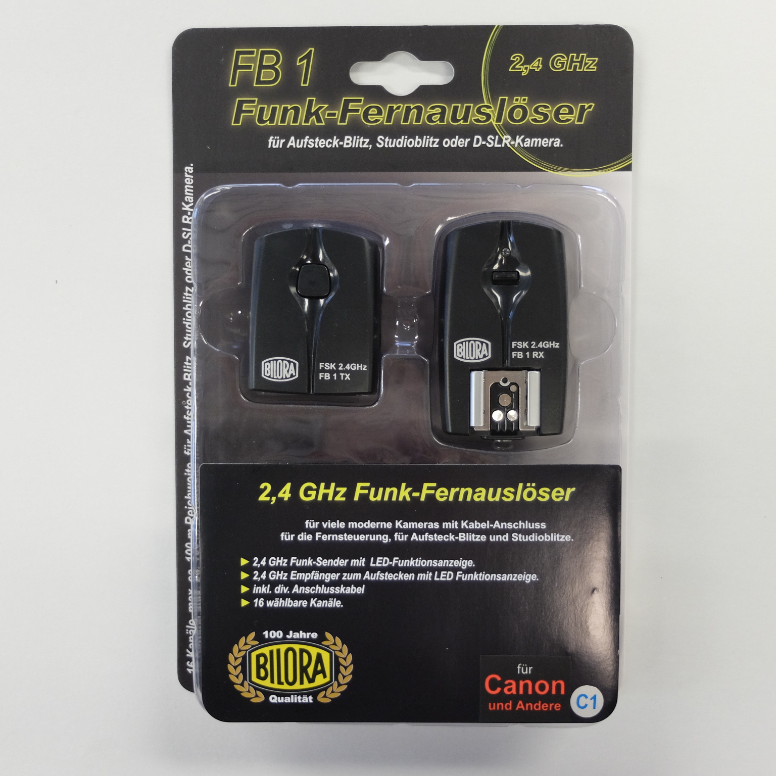 Bilora 3 in 1 Flash trigger Canon FB-1