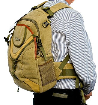 Ryggväska Natural Canvas Beige