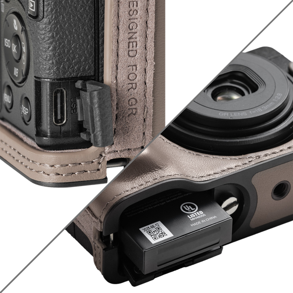 SmallRig 5677 Leather Case Kit for RICOH GR IV / GR III / GR IIIx / GR III HDF / GR IIIx HDF (Grey) - 3