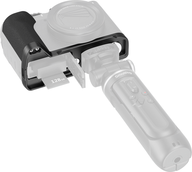 SmallRig 5808 L-Shaped Mount Plate with Handle for Canon PowerShot V1 (Black) - 5