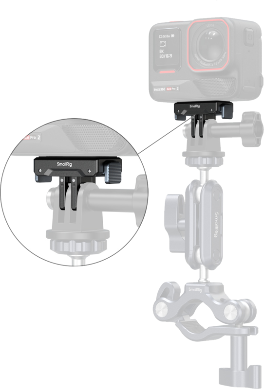 SmallRig 5814 Quick Release Mount Adapter for Insta360 X5 / X4 Air / Ace Pro 2 / Ace Pro / Ace - 6
