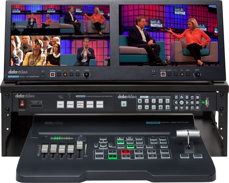 Datavideo GO-500-Studio 4 Inp HDMI switcher w. streaming/rec – för filmskapare