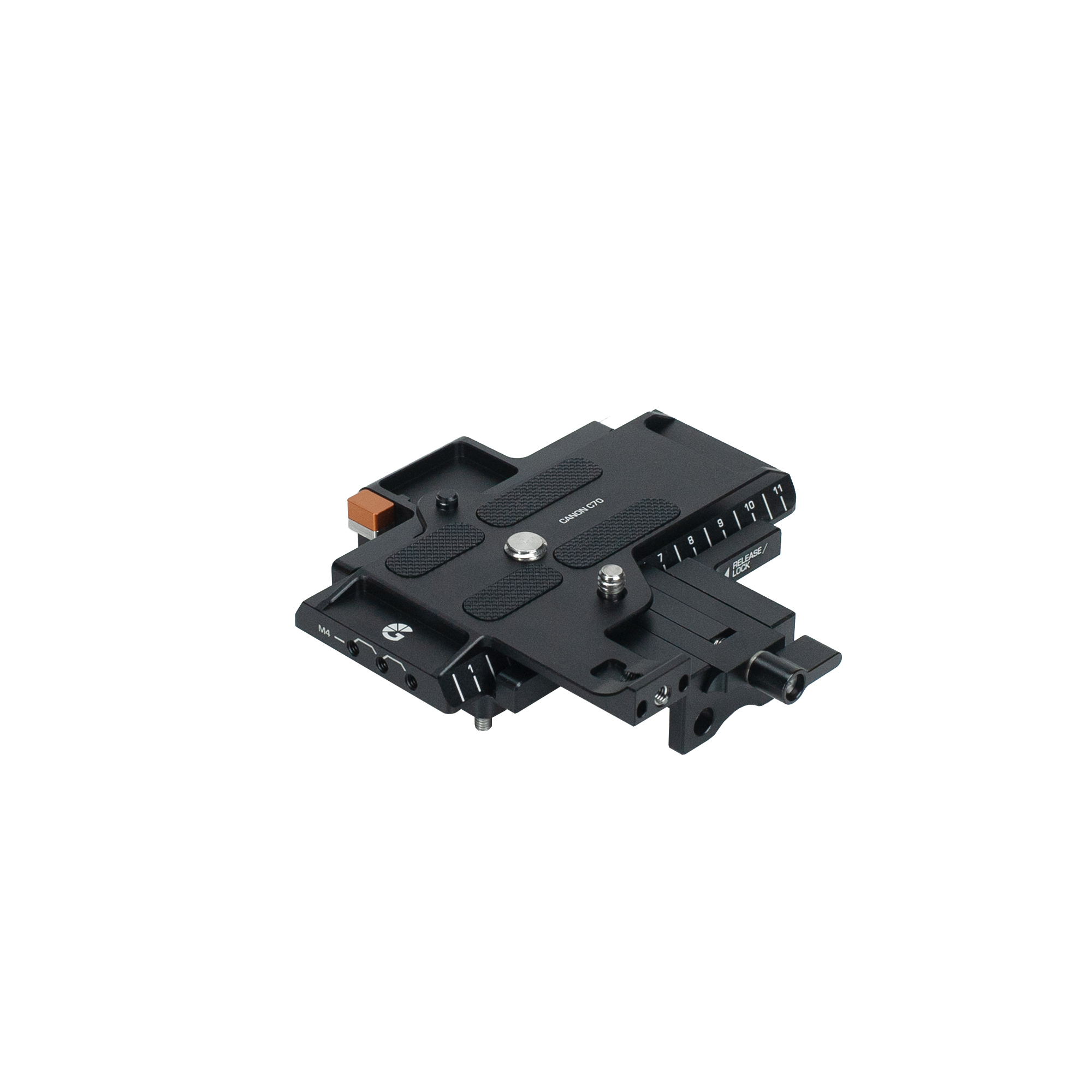 Bright Tangerine Canon C70 Riser Kit (DJI RS 2 & 3) for 15mm LWS Baseplate - 9