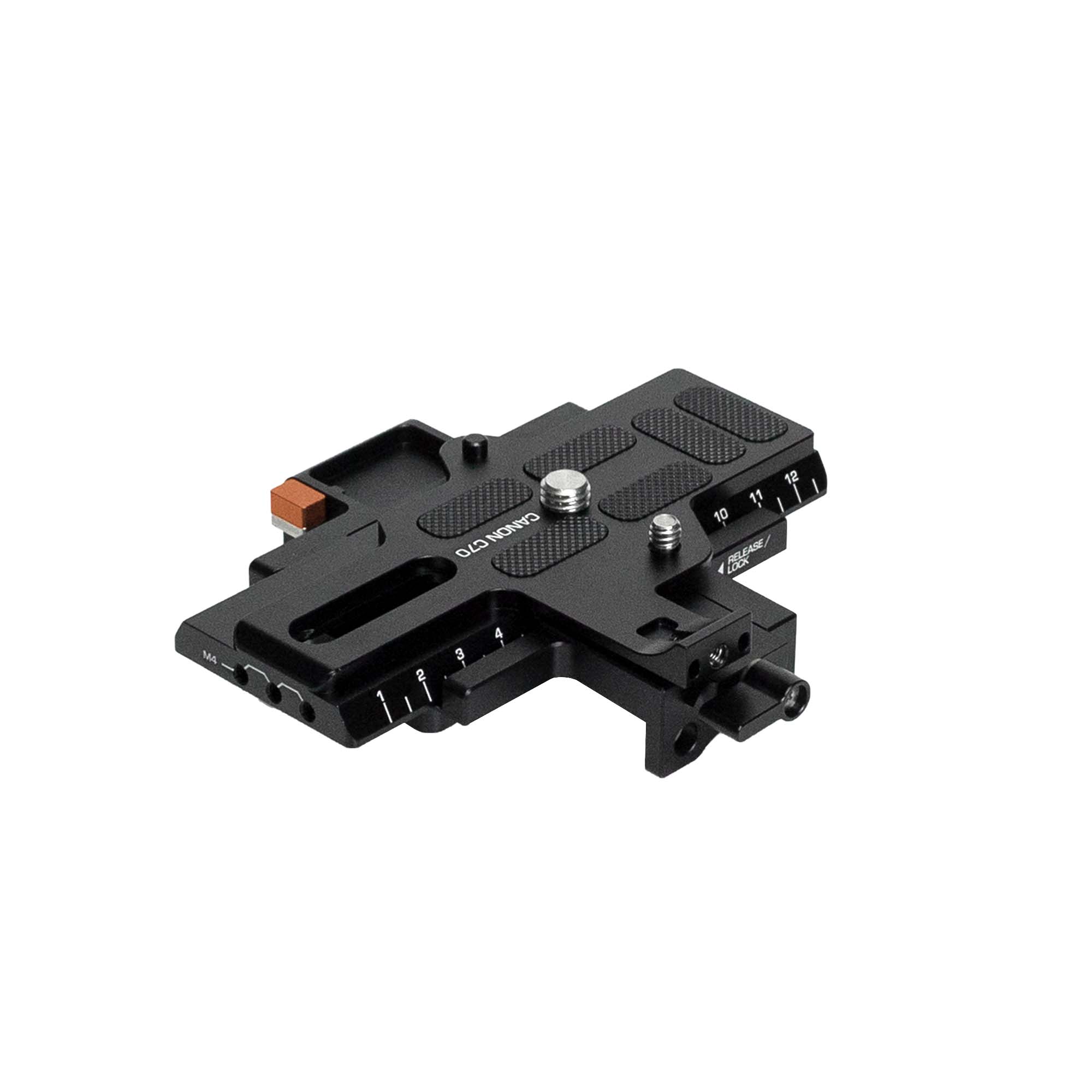 Bright Tangerine Canon C70 Riser Kit (DJI RS 2 & 3) for 15mm LWS Baseplate - 5