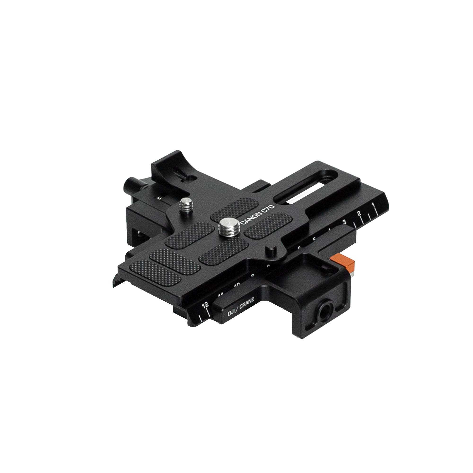 Bright Tangerine Canon C70 Riser Kit (DJI RS 2 & 3) for 15mm LWS Baseplate - 2