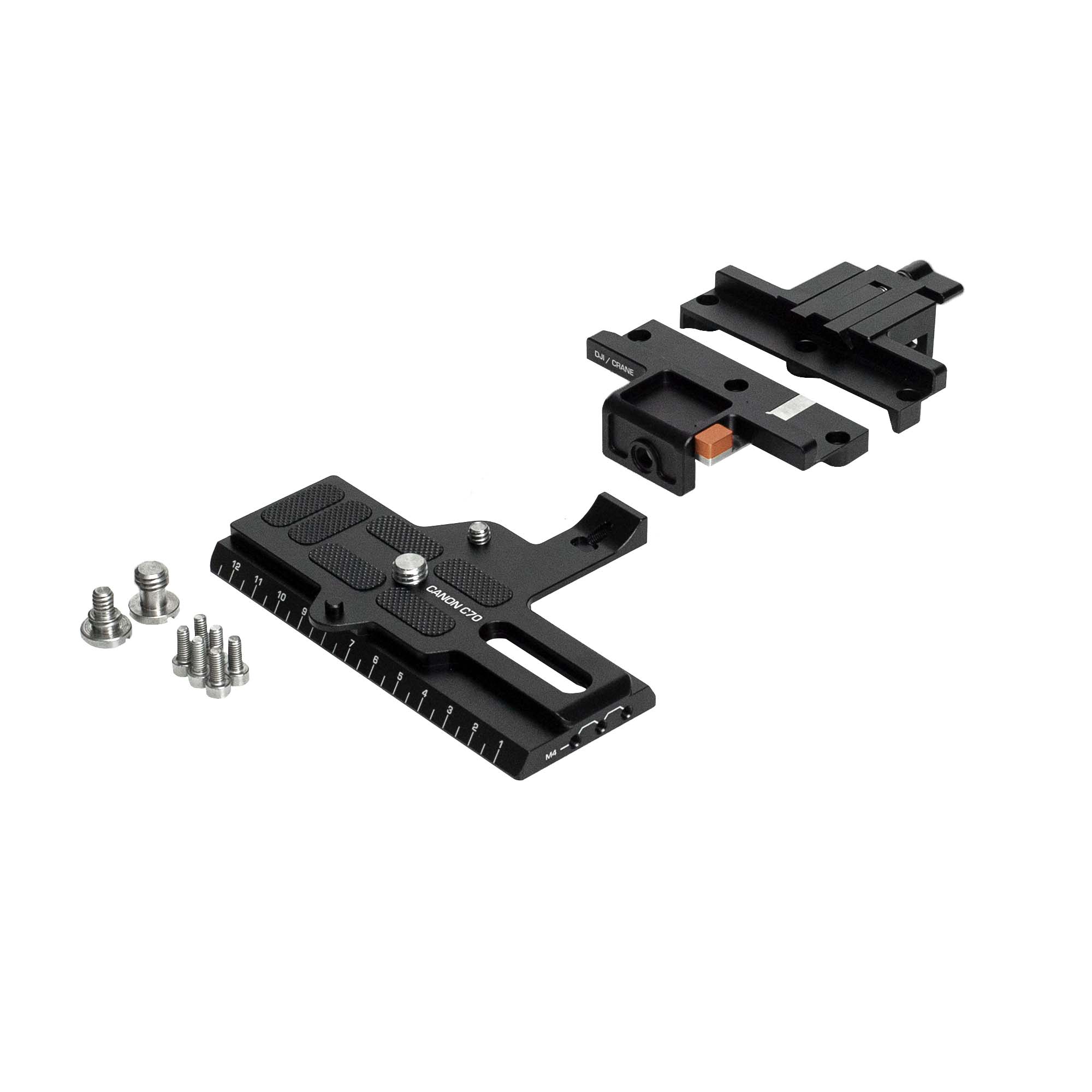 Bright Tangerine Canon C70 Riser Kit (DJI RS 2 & 3) for 15mm LWS Baseplate - 8