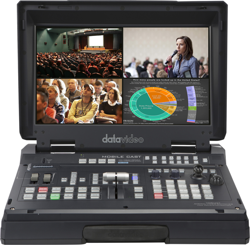 Datavideo HS-1600T MKII HDBaseT Portable Video Streaming Studio - 2