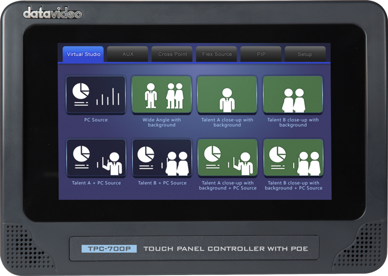 Datavideo TPC-700P Multifunctional touchpanel with PoE