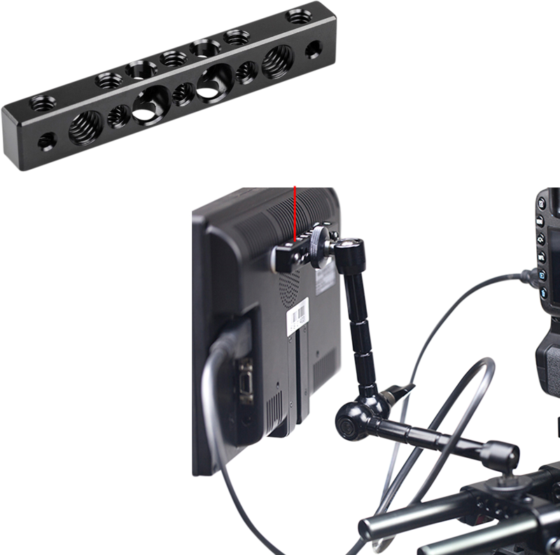 SmallRig 1091 Cheese Bar w/ 1/4" & 3/8" Screw Hole - 4