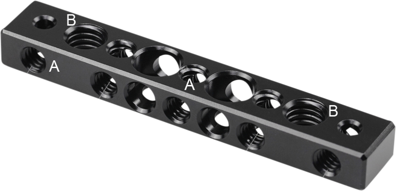 SmallRig 1091 Cheese Bar w/ 1/4" & 3/8" Screw Hole - 5