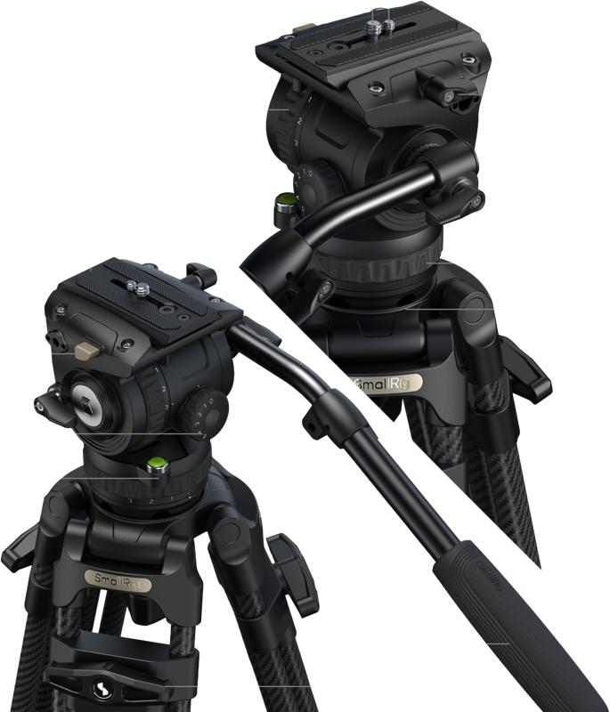 SmallRig 5580 FSD16 FreeSpeed Heavy-Duty Carbon Fiber Tripod - 3