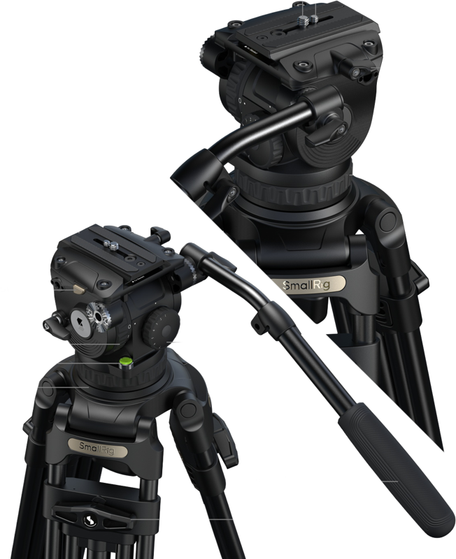 SmallRig 5577 FSD18 FreeSpeed Heavy-Duty Aluminum Alloy Tripod - 3