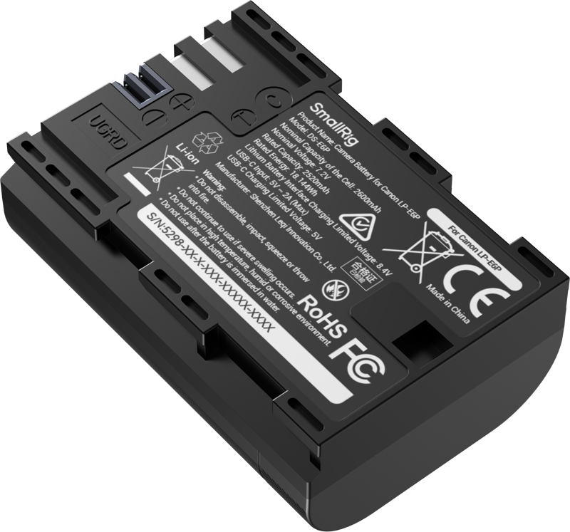SmallRig 5298 USB-C Camera Battery with Power Display for Canon LP-E6P - 4