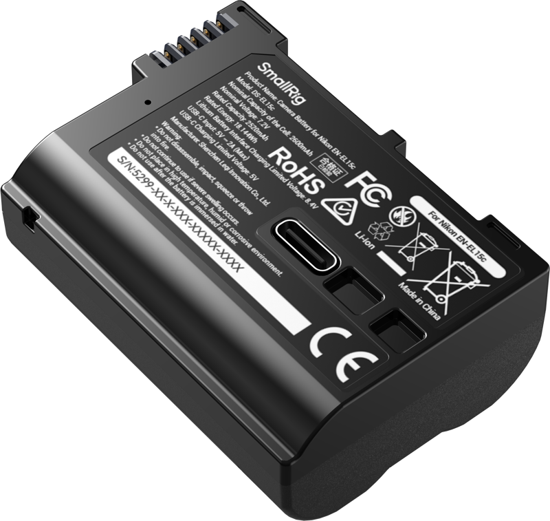 SmallRig 5299 USB-C Camera Battery with Power Display for Nikon EN-EL15c - 4