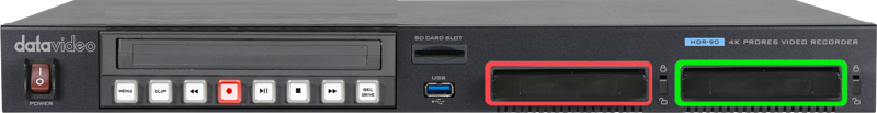 Datavideo HDR-90 ProRes Video Recorder (1RU) - 2