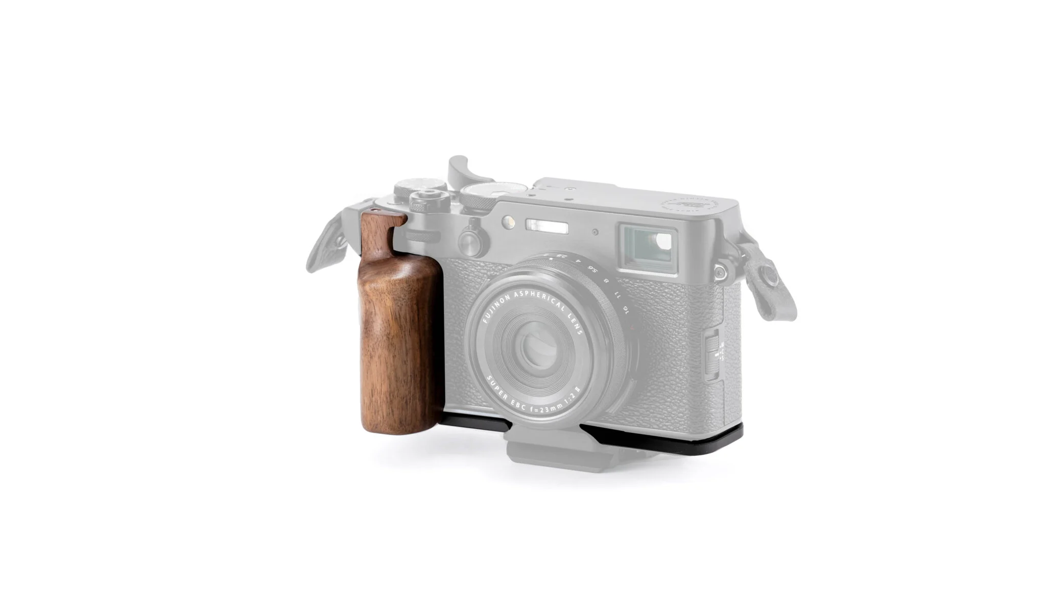 Tilta Mounting Baseplate with Wooden Grip for Fujifilm X100VI - Silver - 4