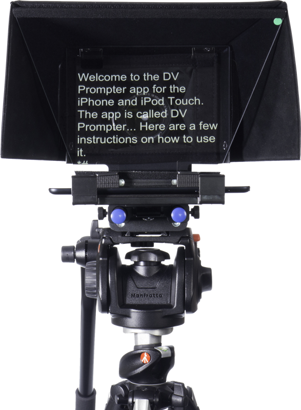 Datavideo TP-500 DSLR prompter w 15mm rail w/o remote - 2