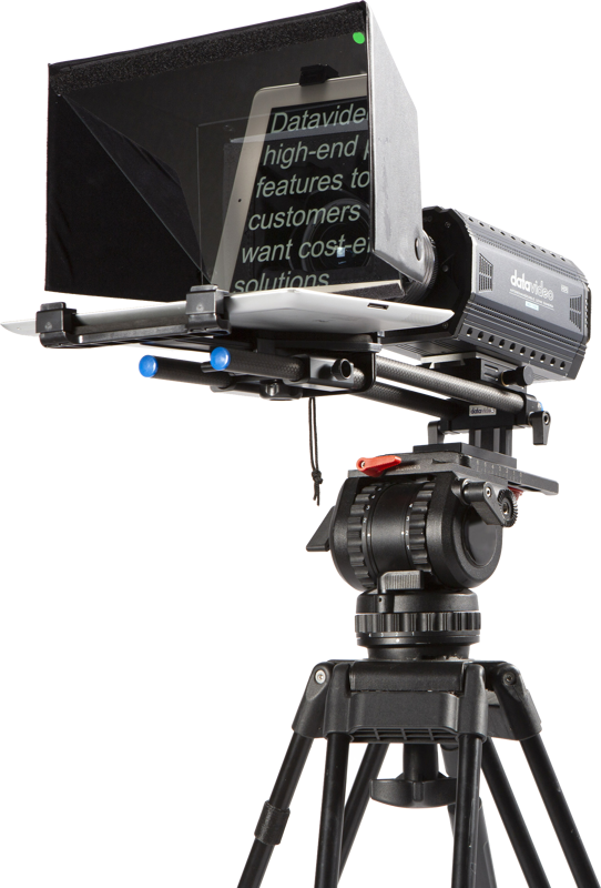 Datavideo TP-500 DSLR prompter w 15mm rail w/o remote - 3