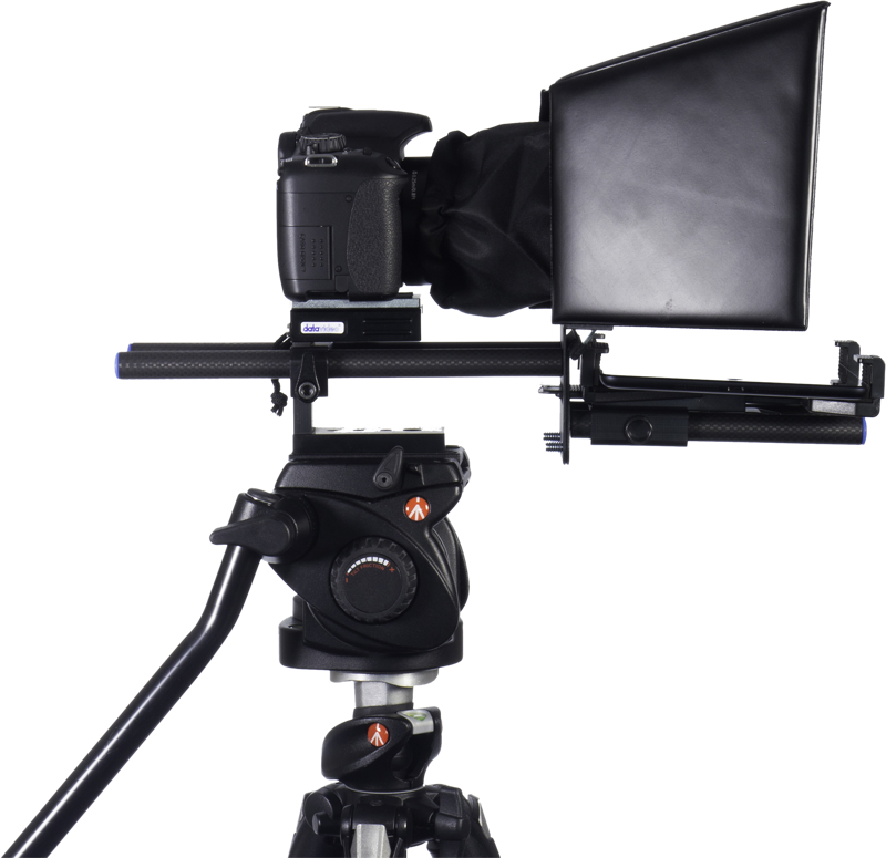 Datavideo TP-500 DSLR prompter w 15mm rail w/o remote - 6
