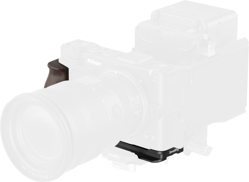 SmallRig 5906 L-Shaped Mount Plate with Wooden Handle for Nikon ZR - 5