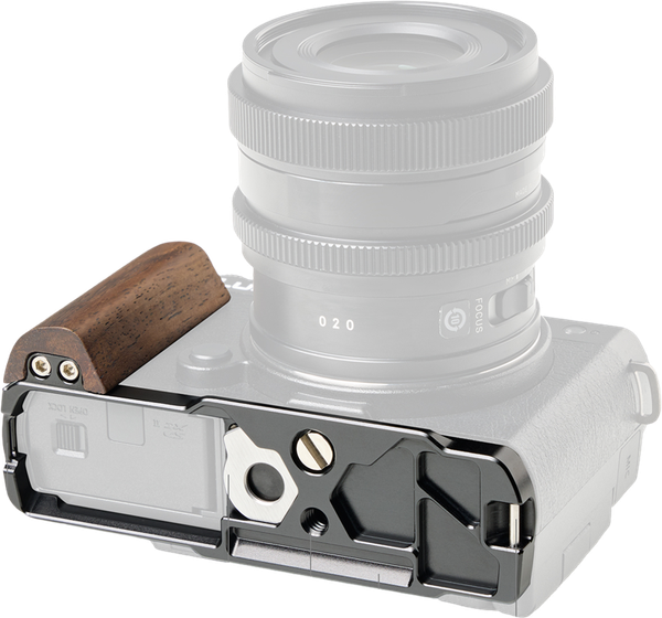 SmallRig 5945 L-Shaped Mount Plate with Wooden Handle for Panasonic S9 - 4