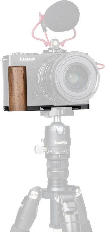 SmallRig 5945 L-Shaped Mount Plate with Wooden Handle for Panasonic S9 - 6