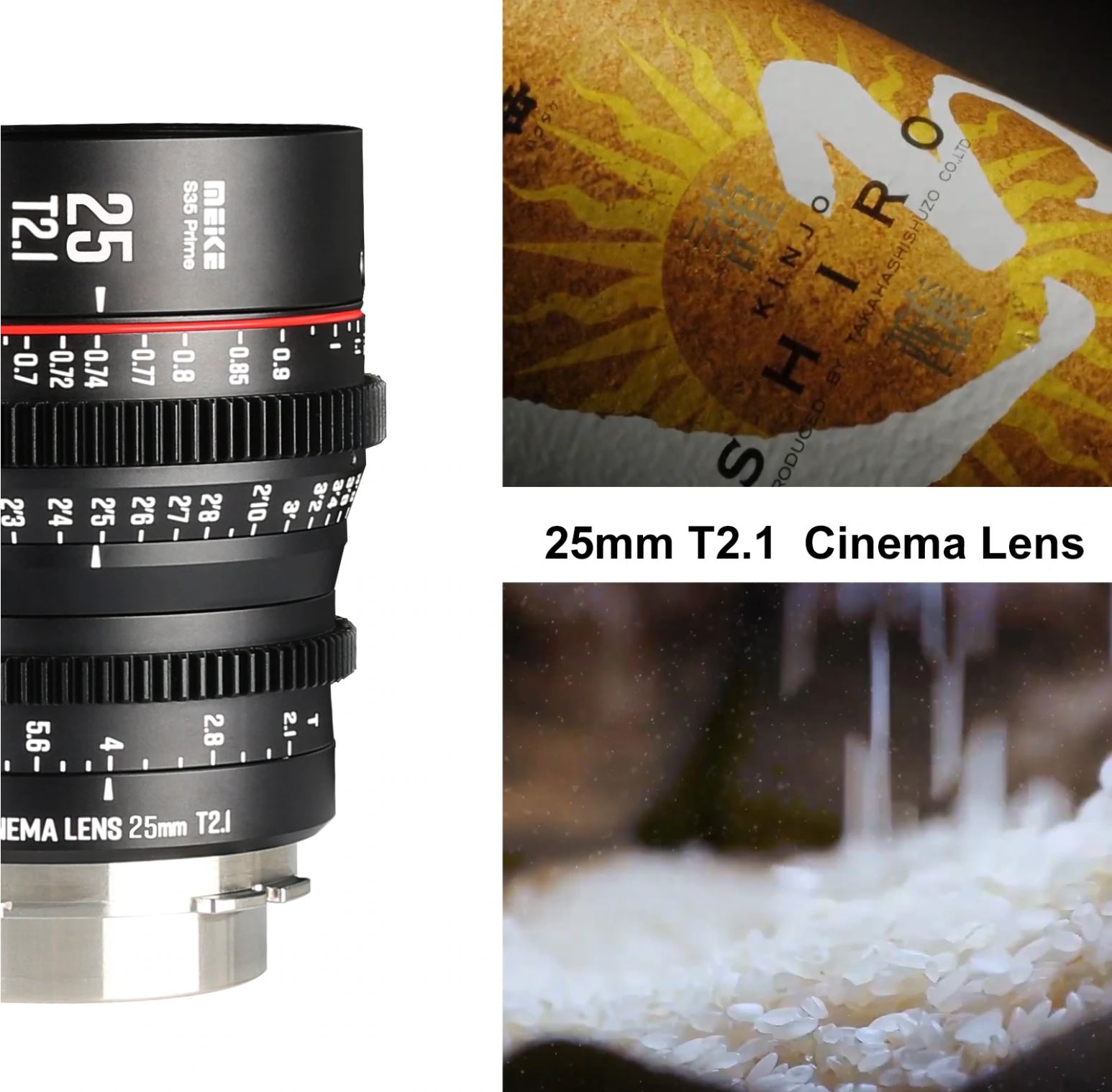 レンズ(単焦点) Meike 25mm T2.1 Cinema Lens S35 Prime MEIKE 25mm T2.1 S35 PL - Voosestore
