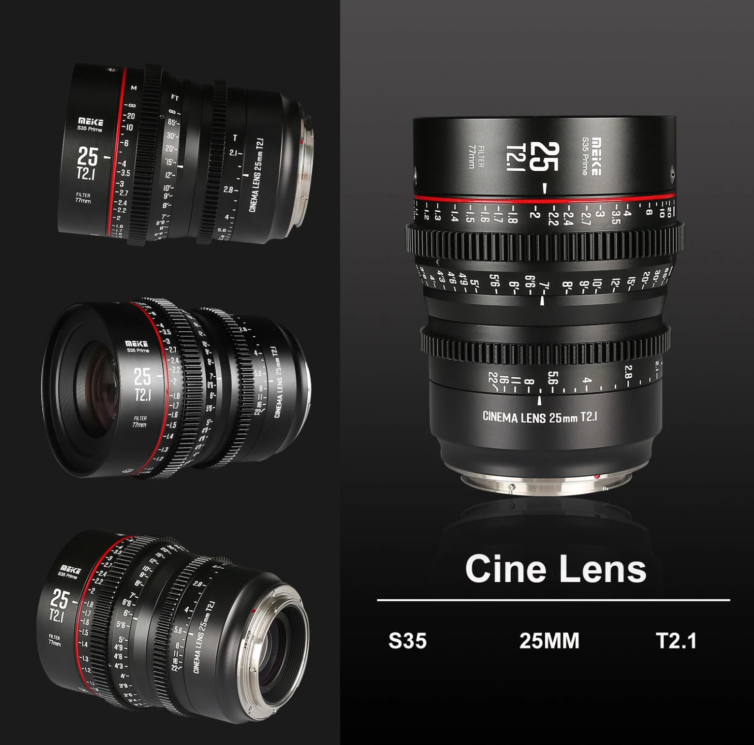 MEIKE 25mm T2.1 S35 PL - 4