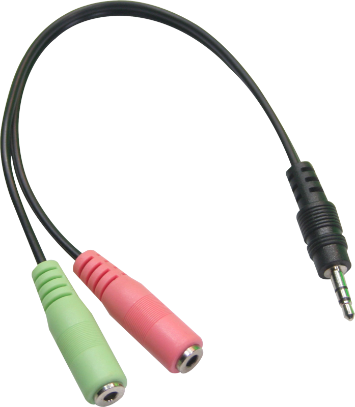 Datavideo CB-17 3,5mm jack to Headphone/Mic adapter