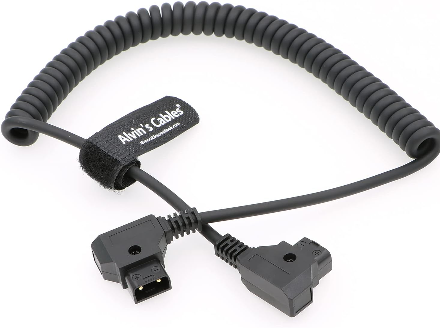 D-tap Extension Cable Coiled Male To Female  30-100cm