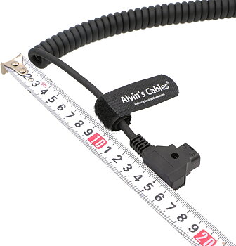 D-tap Extension Cable Coiled Male To Female  30-100cm
